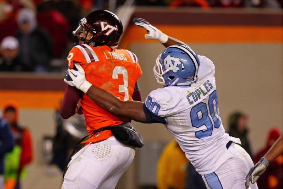 Quinton Coples: DE, University of North Carolina (Photo by Geoff Burke/Getty Images)