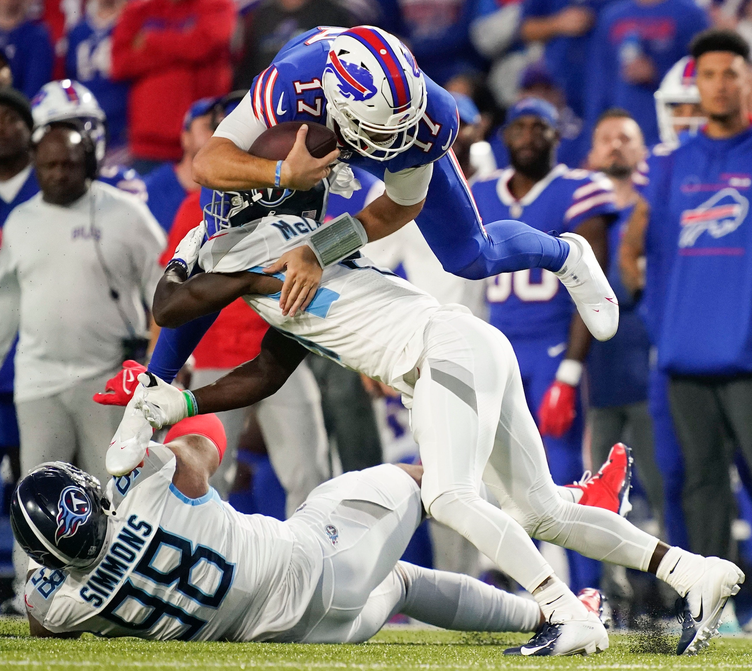 WATCH: Josh Allen, Stefon Diggs connect on 46-yard bomb vs. Titans